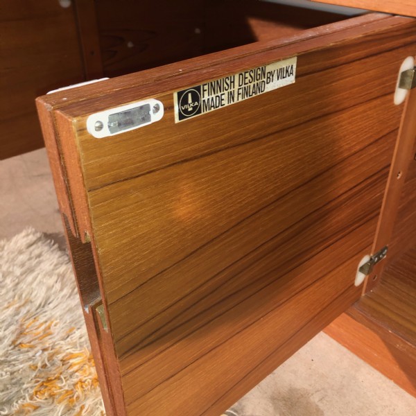 A Mid Century Finnish Vilka teak wall unit - South Perth Antiques &  Collectables
