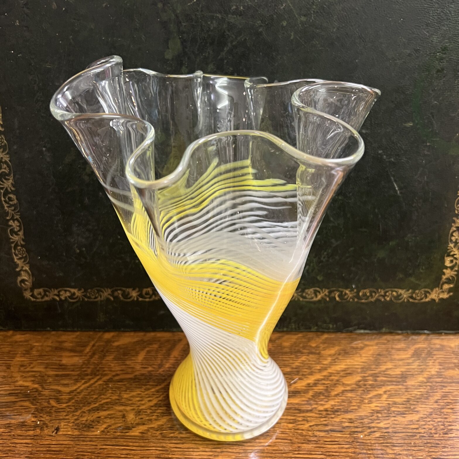A swirl glass vase South Perth Antiques & Collectables